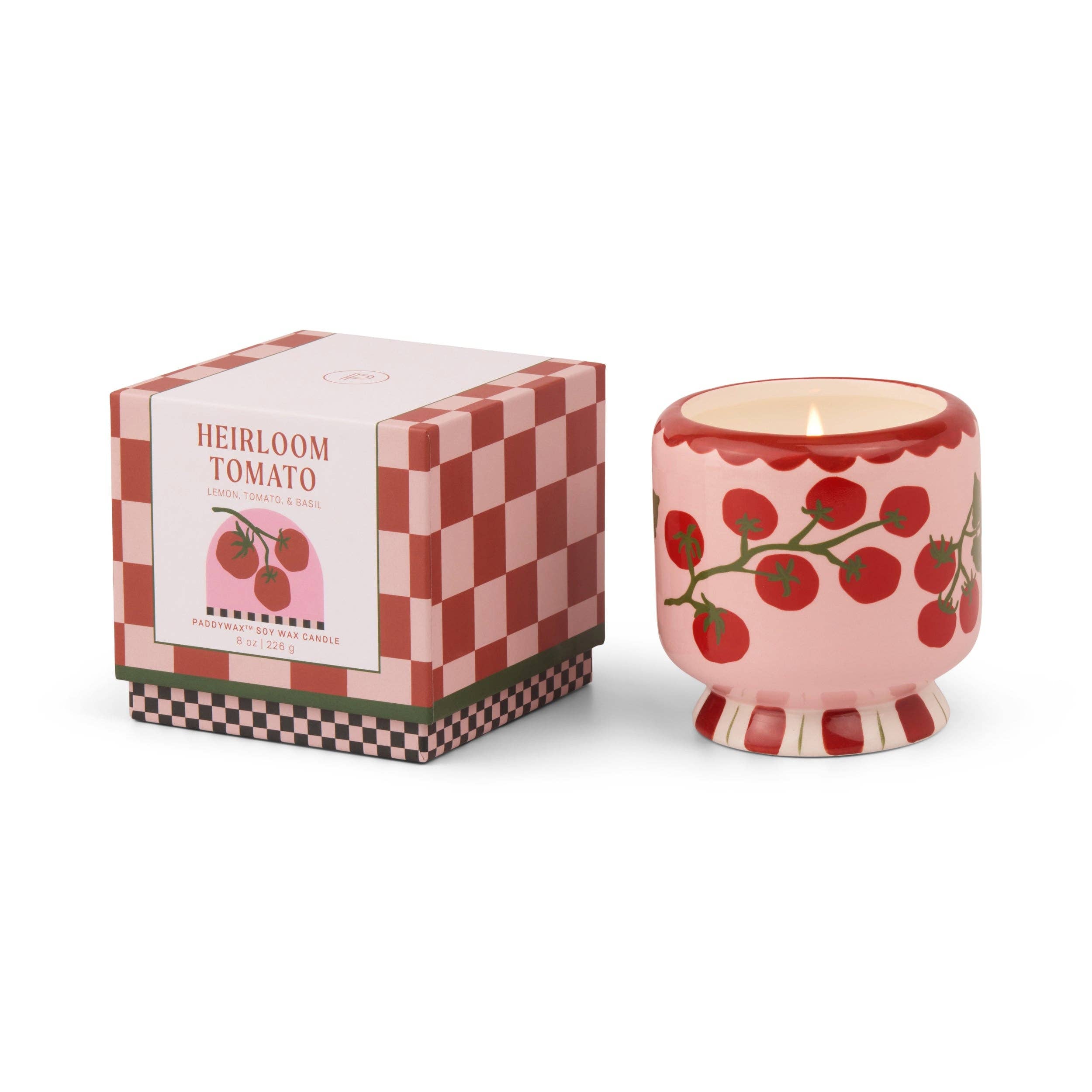 Tomato Vine Ceramic Candle | Heirloom Tomato