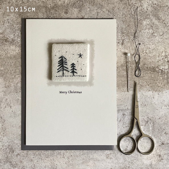 2526P -Embroidered card-Merry Christmas