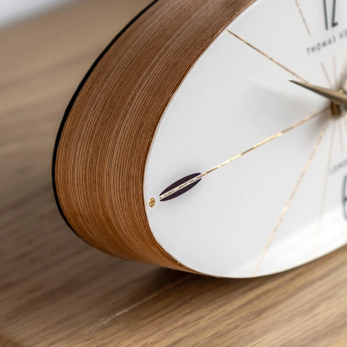 Greenwich Mantel Clock | Oak Stripe