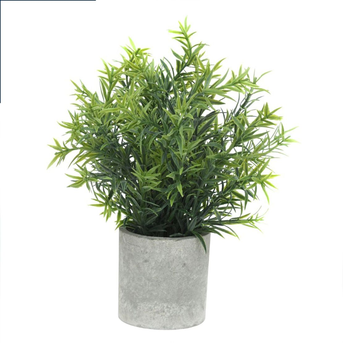 Faux Plant in Stone Pot