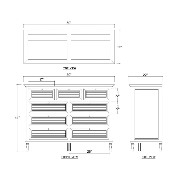 Summerville 9 Drawer Dresser