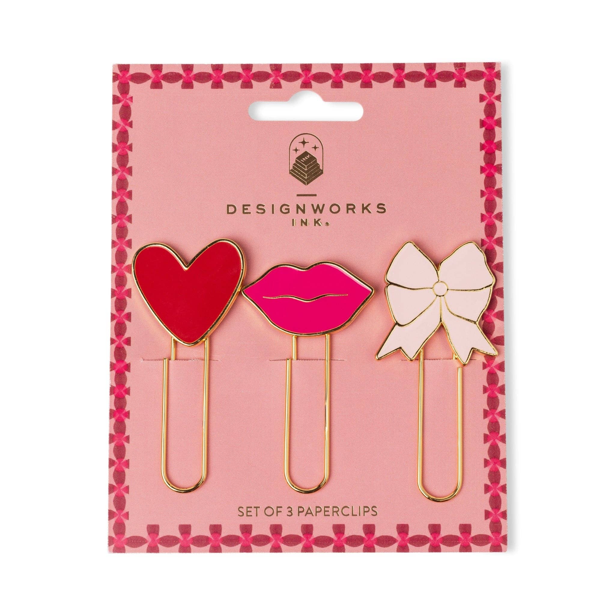 DesignWorks Ink Set of 3 Paperclips - Love