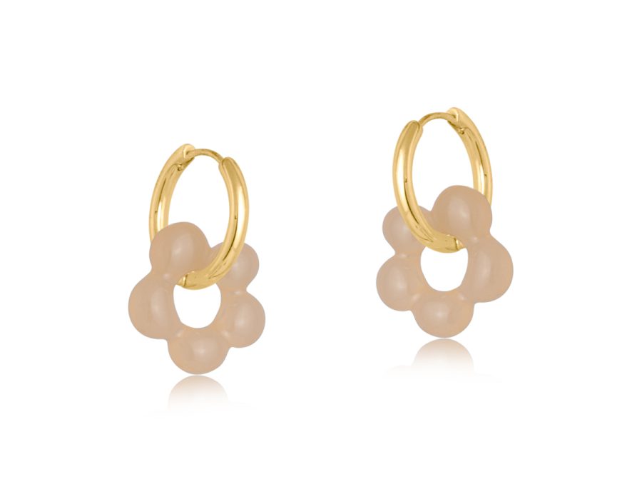 Circe Beaded Huggie Hoop Earrings