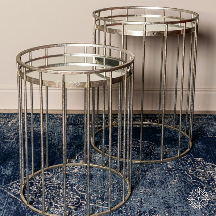 Silver Birdcage Side Tables