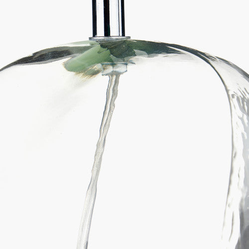 Hallie Clear Glass Table Lamp | Grey