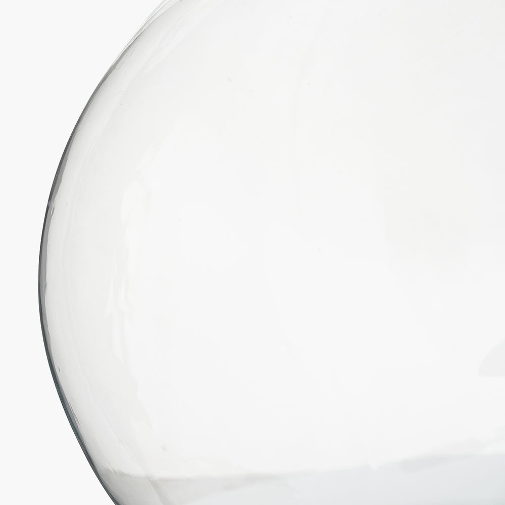 Hallie Clear Glass Table Lamp | White