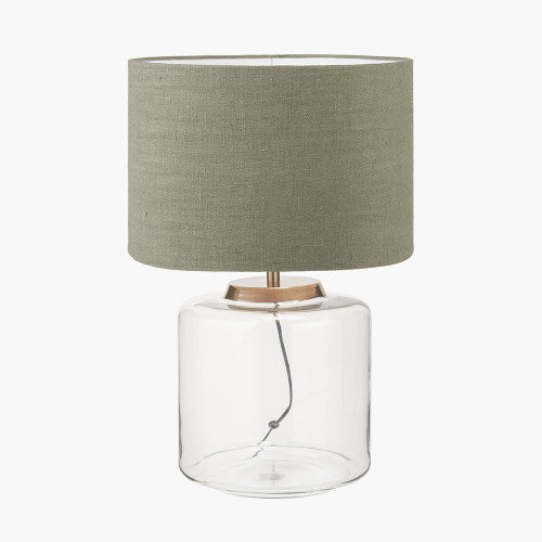 Josie | Clear Glass & Antique Glass Table Lamp