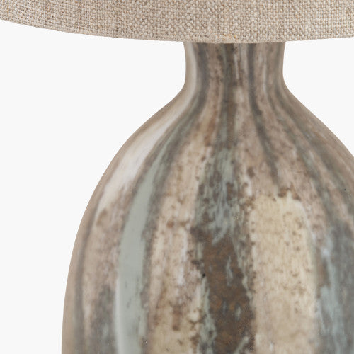 Palmino Brown Tall Organic Glass Bottle |Table Lamp