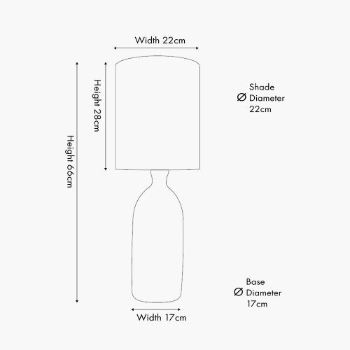 Palmino Brown Tall Organic Glass Bottle |Table Lamp