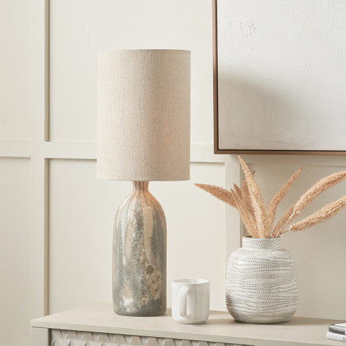 Palmino Brown Tall Organic Glass Bottle |Table Lamp