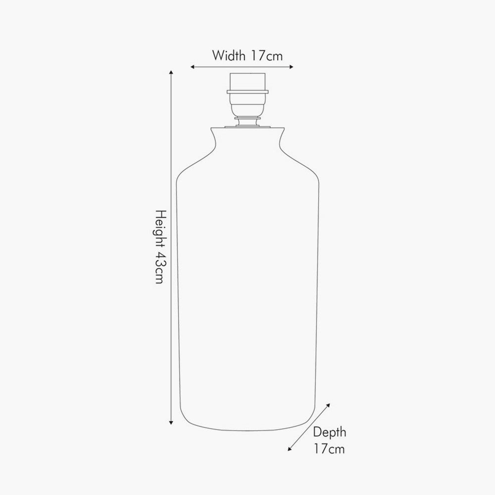 Bude Blue and White Stripe Stoneware Lamp Base