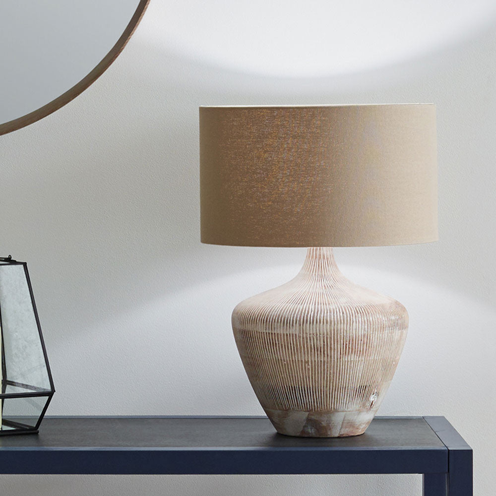 Manaia Textured Lamp Base | White
