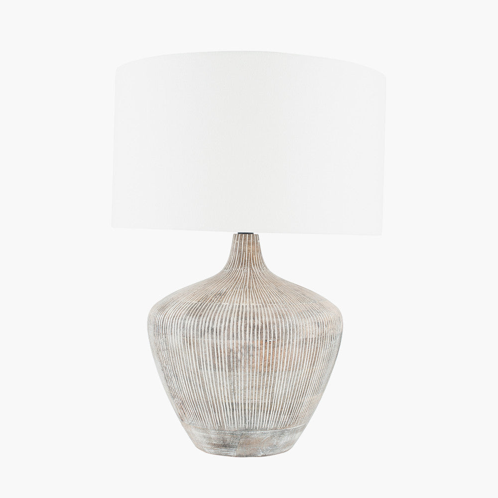 Manaia Textured Lamp Base | White