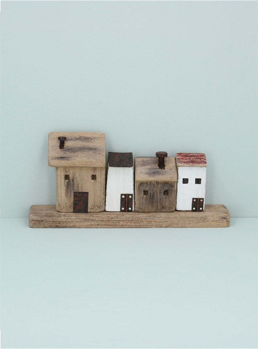 Medium Rustic 4 Cottage | Wood Ornament