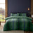 Melrose Tweed Brushed Cotton Duvet Cover Set | Green