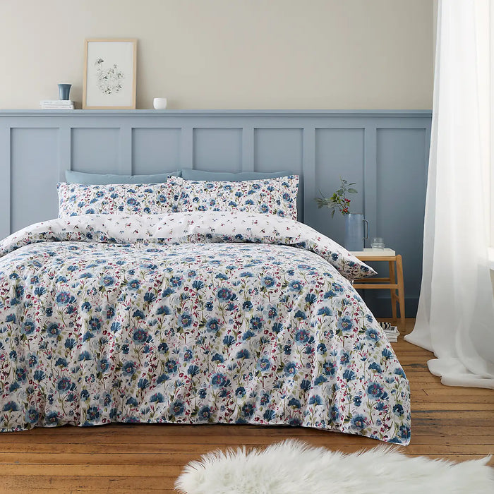 Ophelia Floral Blue Duvet Covers