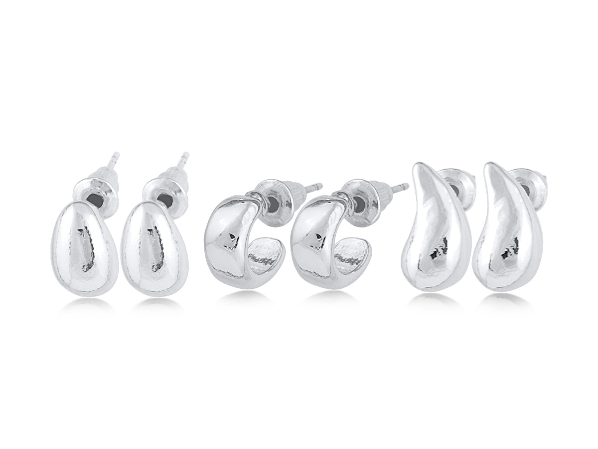 Altea Set Of 3 Organic Shape | Earrings