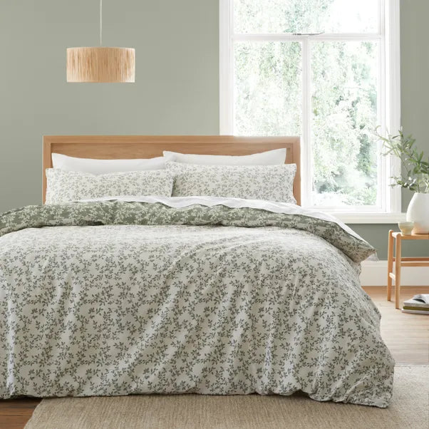 Shadow Leaves Green | Duvet Set