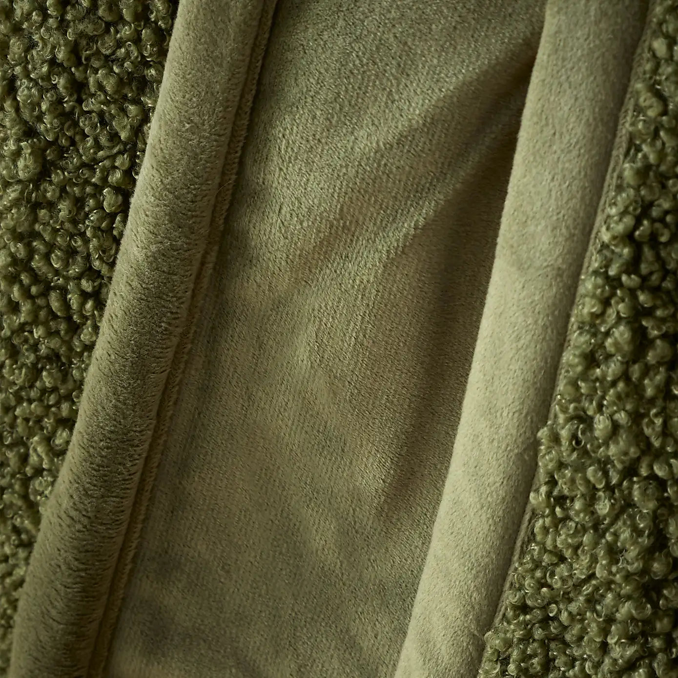 So Soft Velvet Boucle Throw | Green