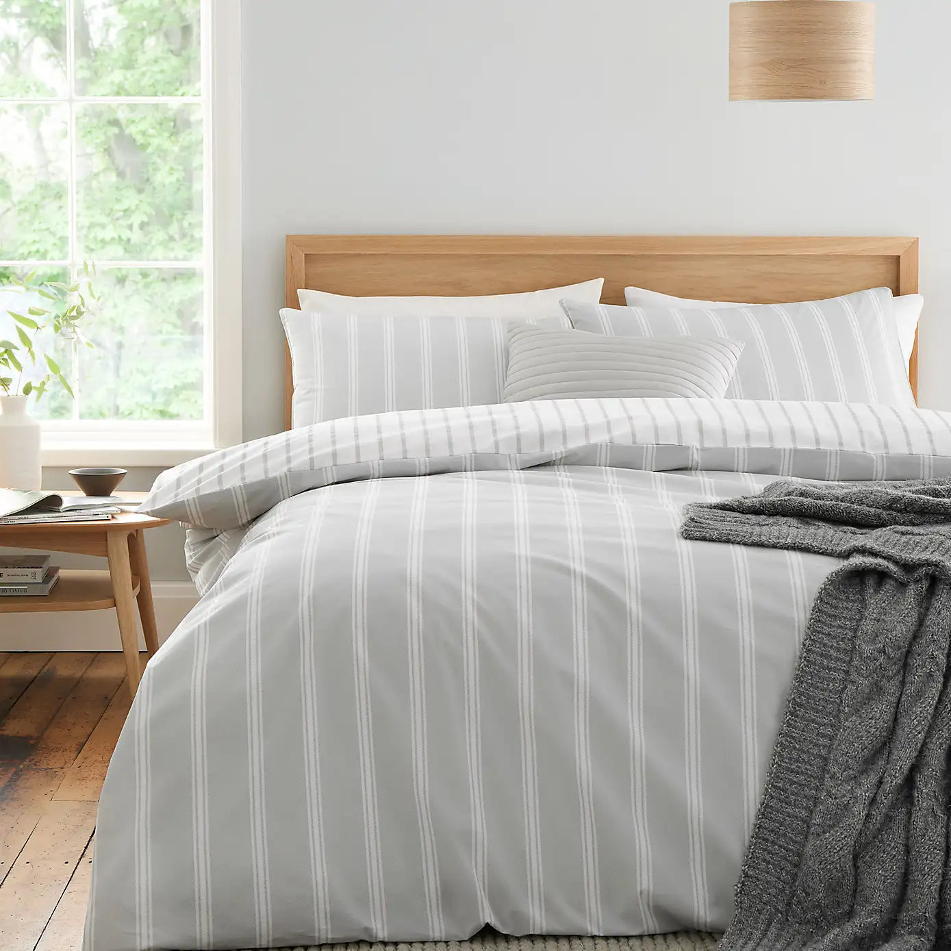 Ashford Silver Stripe | Duvet Covers