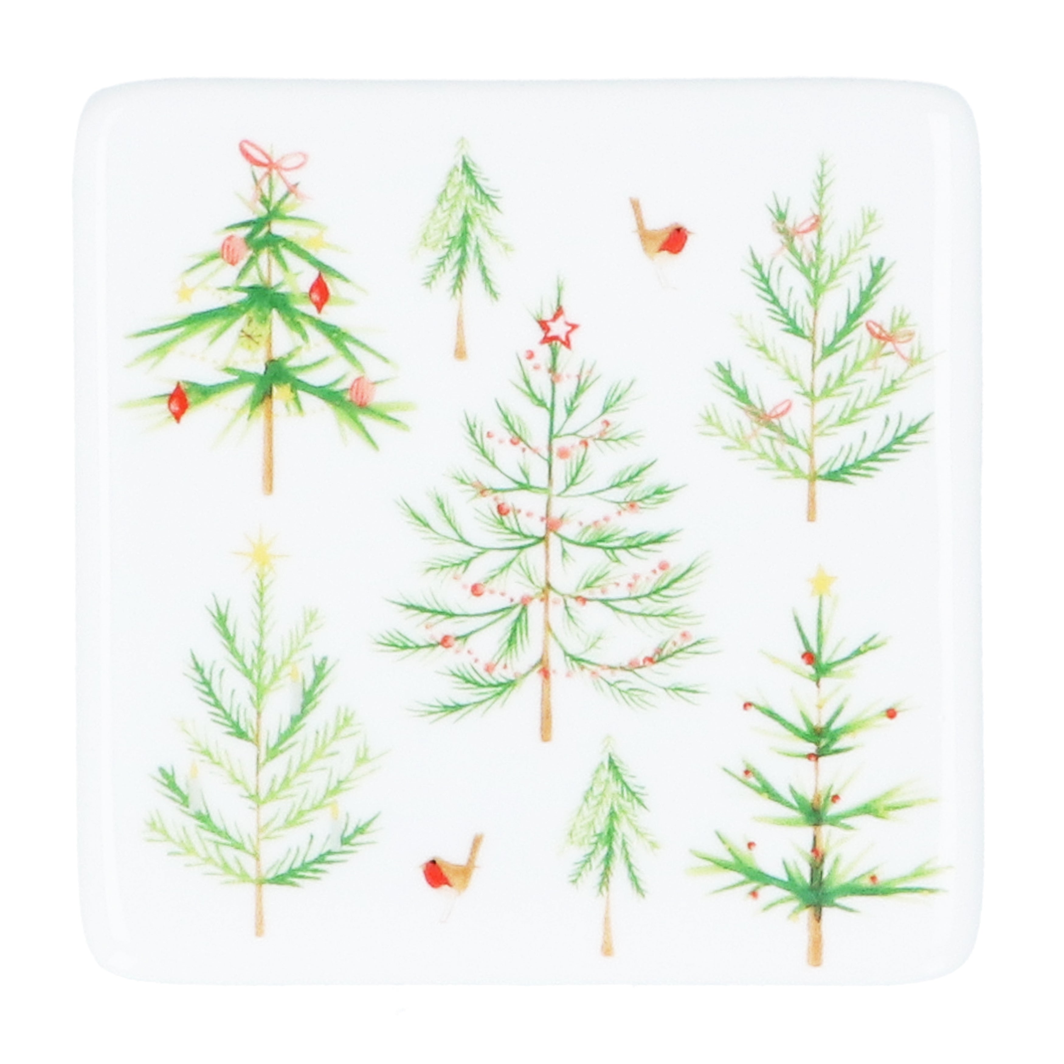 Christmas Trees | Porcelain Coaster