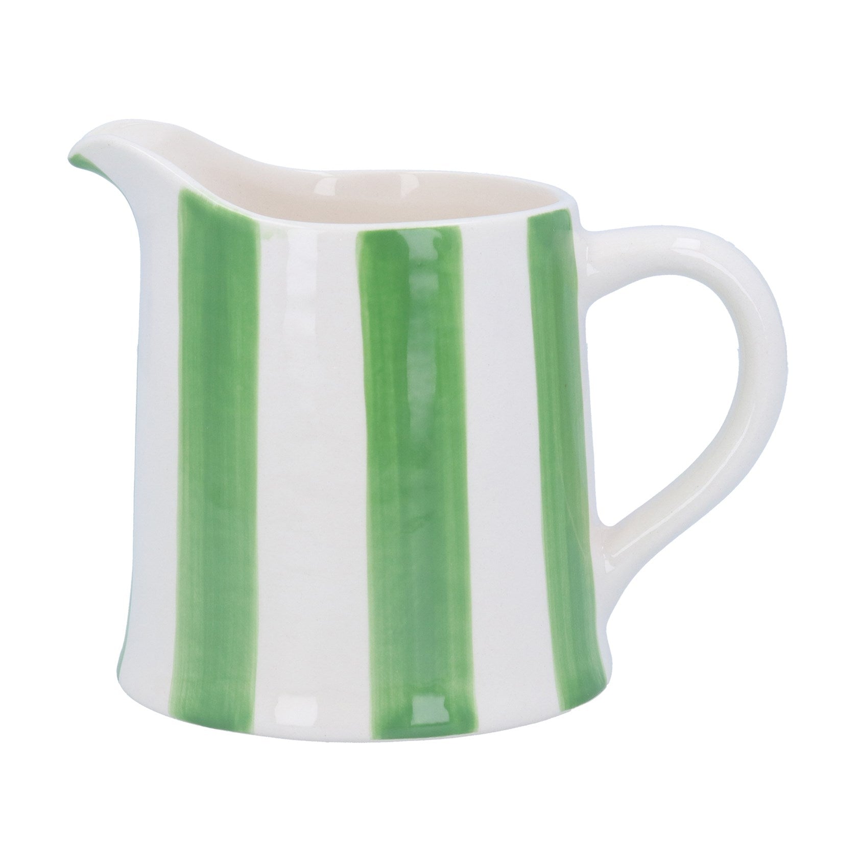 Green Stripe | Stoneware Creamer Jug