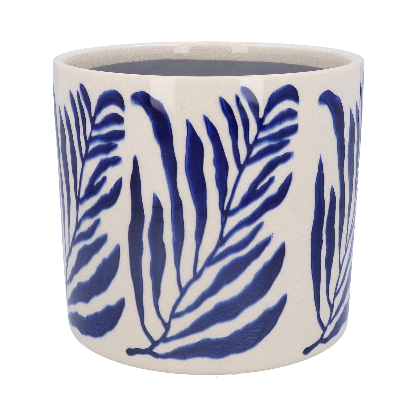 Navy Branch | Ceramic Plant Pot