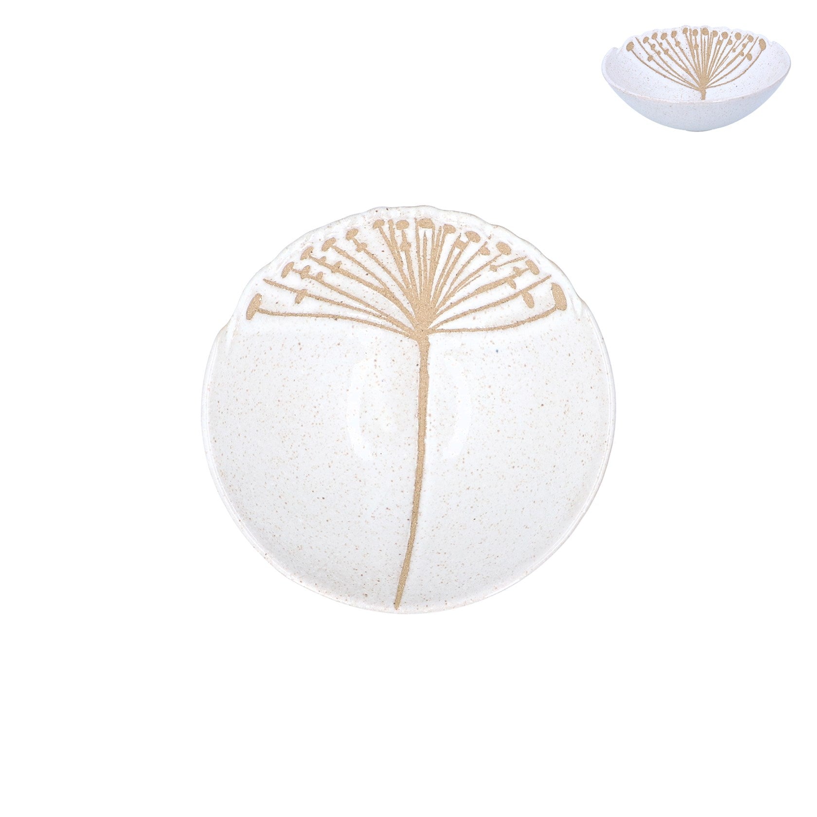 White Seed Head Bowl