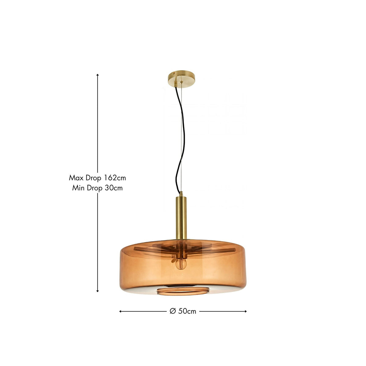 Lumi Orange Large Glass Pendant