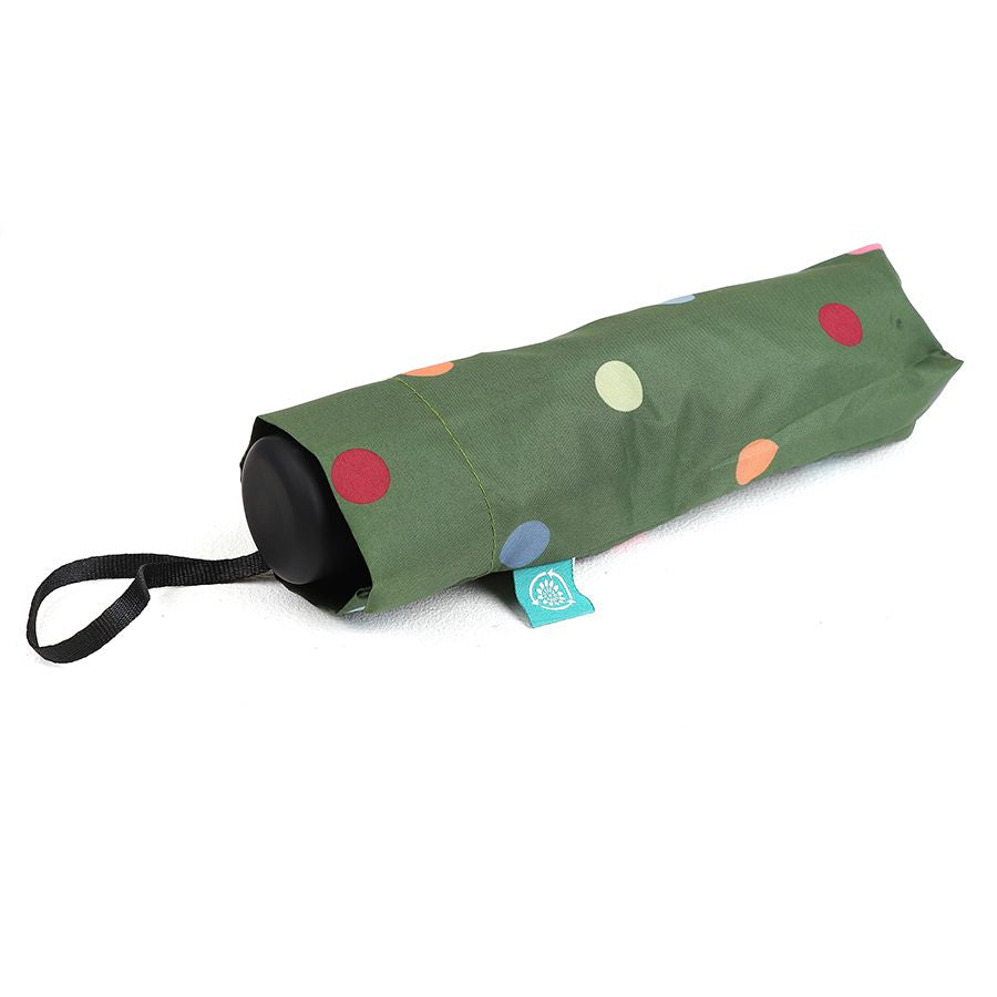 Olive Polka Dot Umbrella