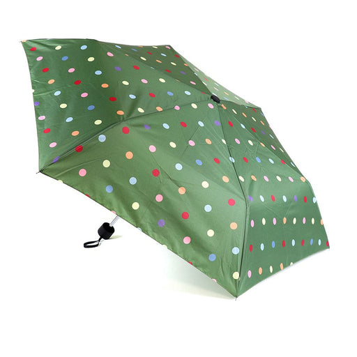 Olive Polka Dot Umbrella