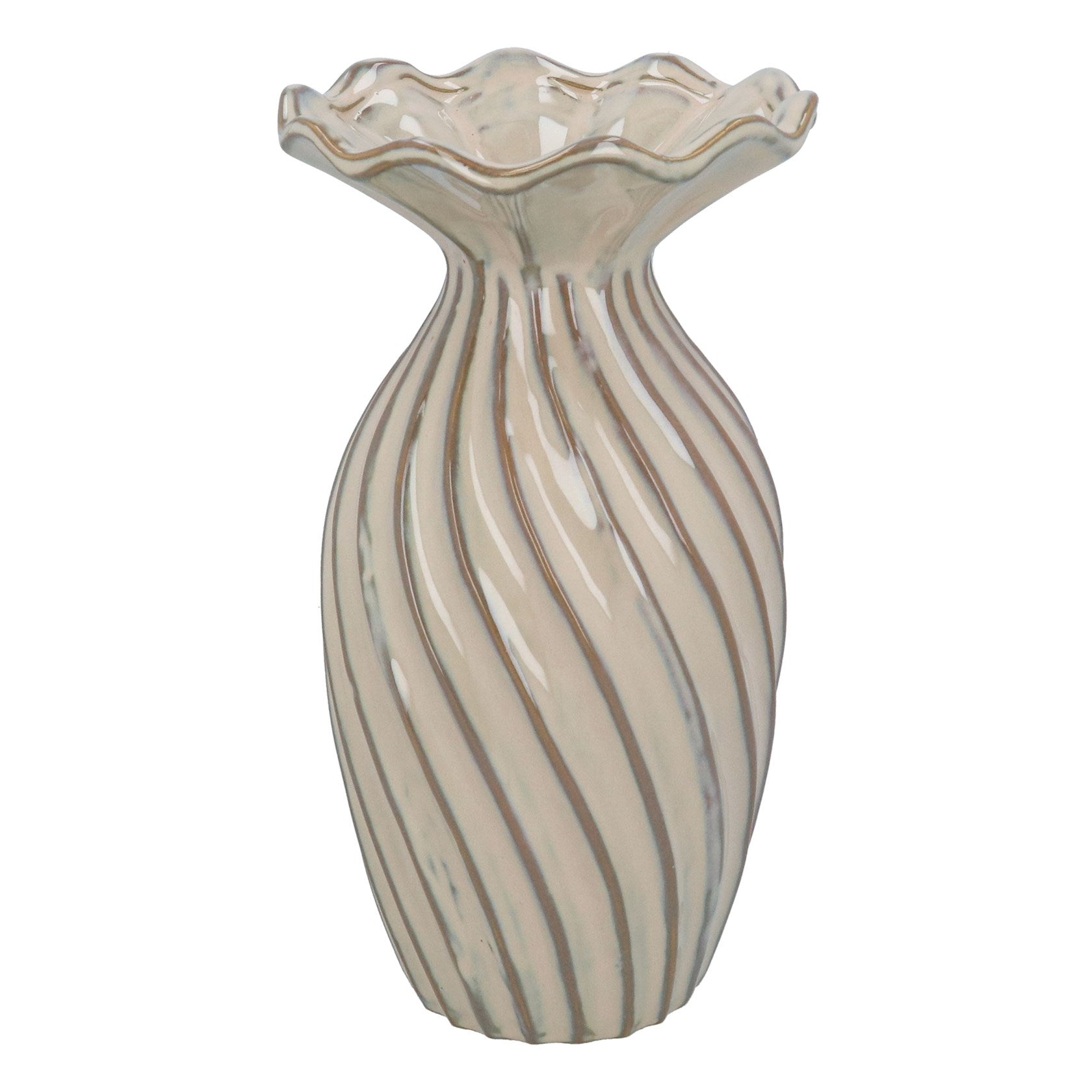 Taupe Twist Vase