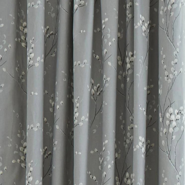 Pussy Willow Curtains | Steel Grey
