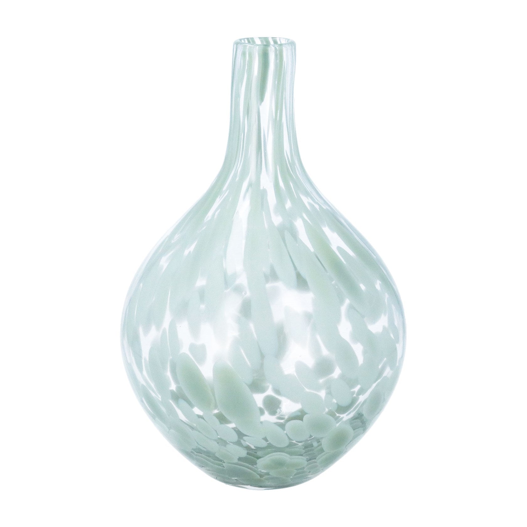 Sage Green Tortoiseshell Bulb | Glass Vase