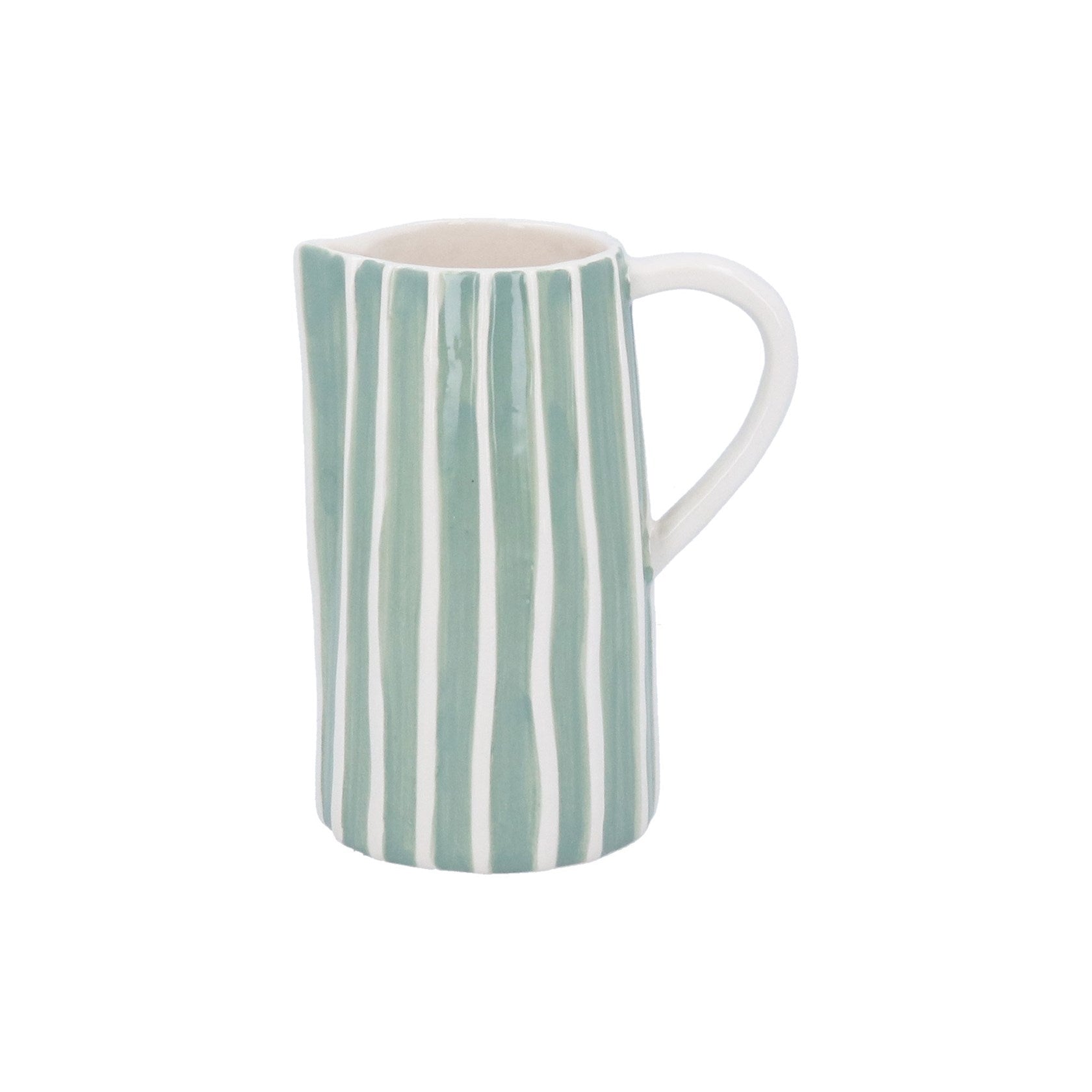 Sage Stripe Jug | Medium