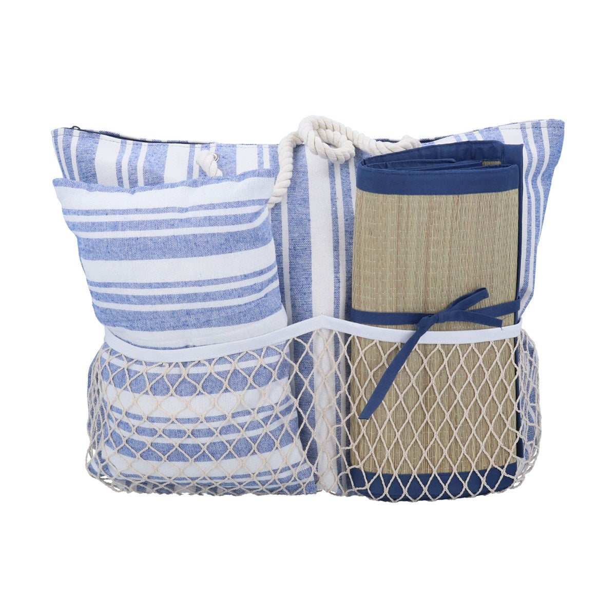Blue Stripe Beach Bag