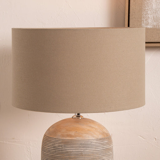 Taupe Handloom Cylinder Shade