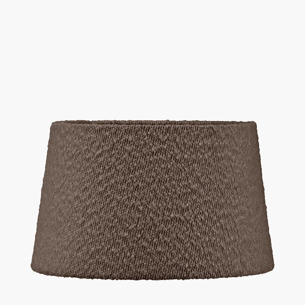 Martigues Mocha Brown Boucle Tapered Lampshade