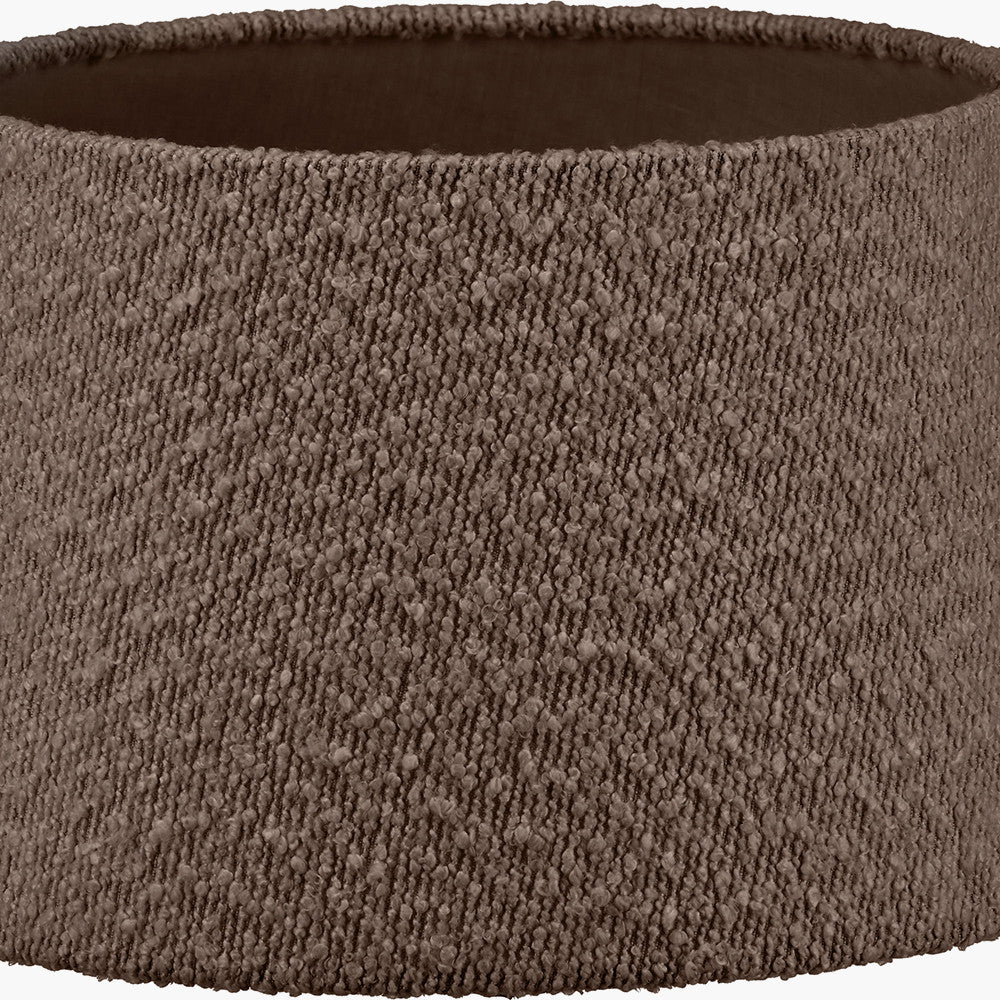 Martigues Mocha Brown Boucle Tapered Lampshade