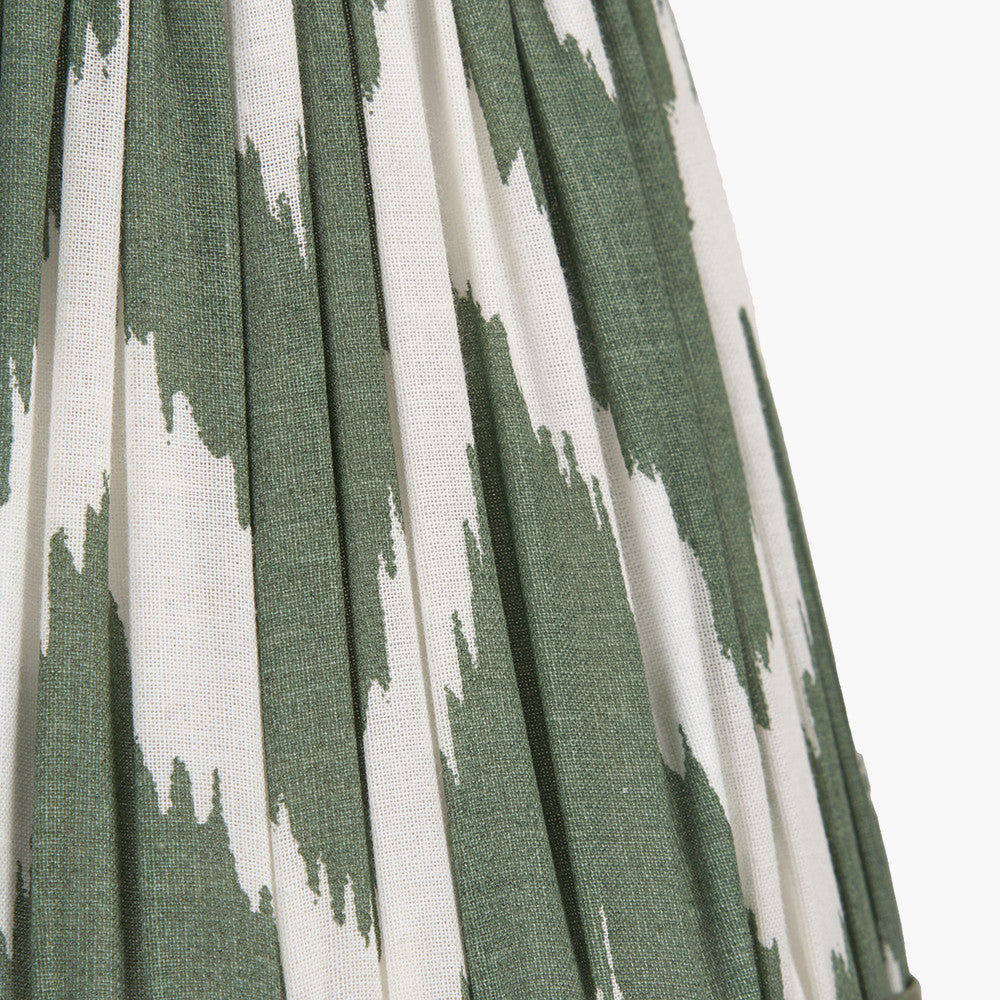Kamilah Sage Chevron Pattered Mushroom Pleat Tapered Lampshade