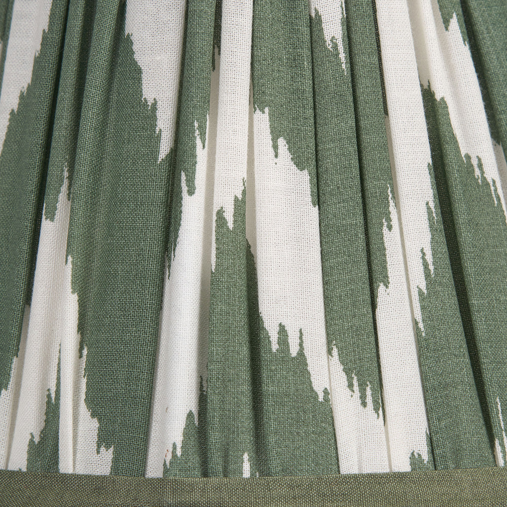 Kamilah Sage Chevron Pattered Mushroom Pleat Tapered Lampshade