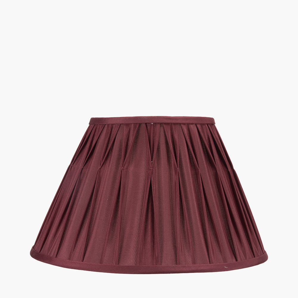 Garbo Mulberry Silk Mix Pinch Pleat Tapered Lampshade | 35cm