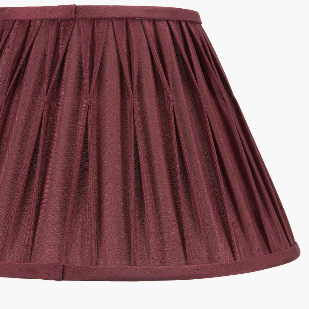 Garbo Mulberry Silk Mix Pinch Pleat Tapered Lampshade | 35cm