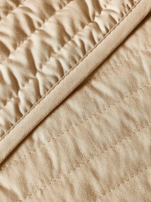 Natural Quilted Lines Bedspread