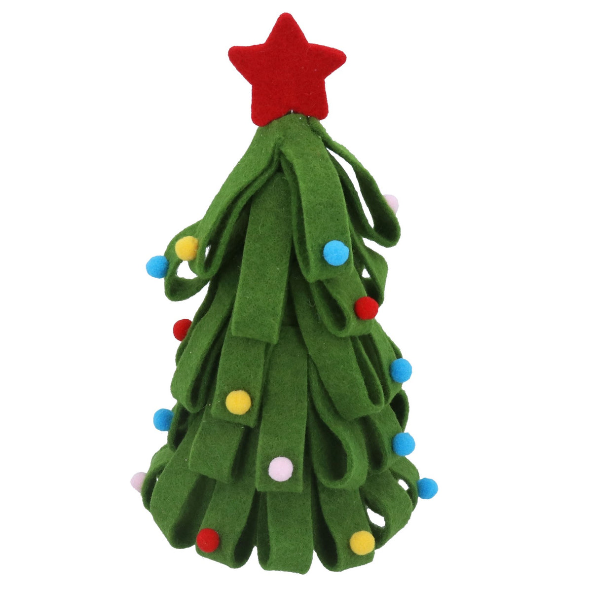 Felt Ornament|  26cm | Loop Tree w Pom Pom