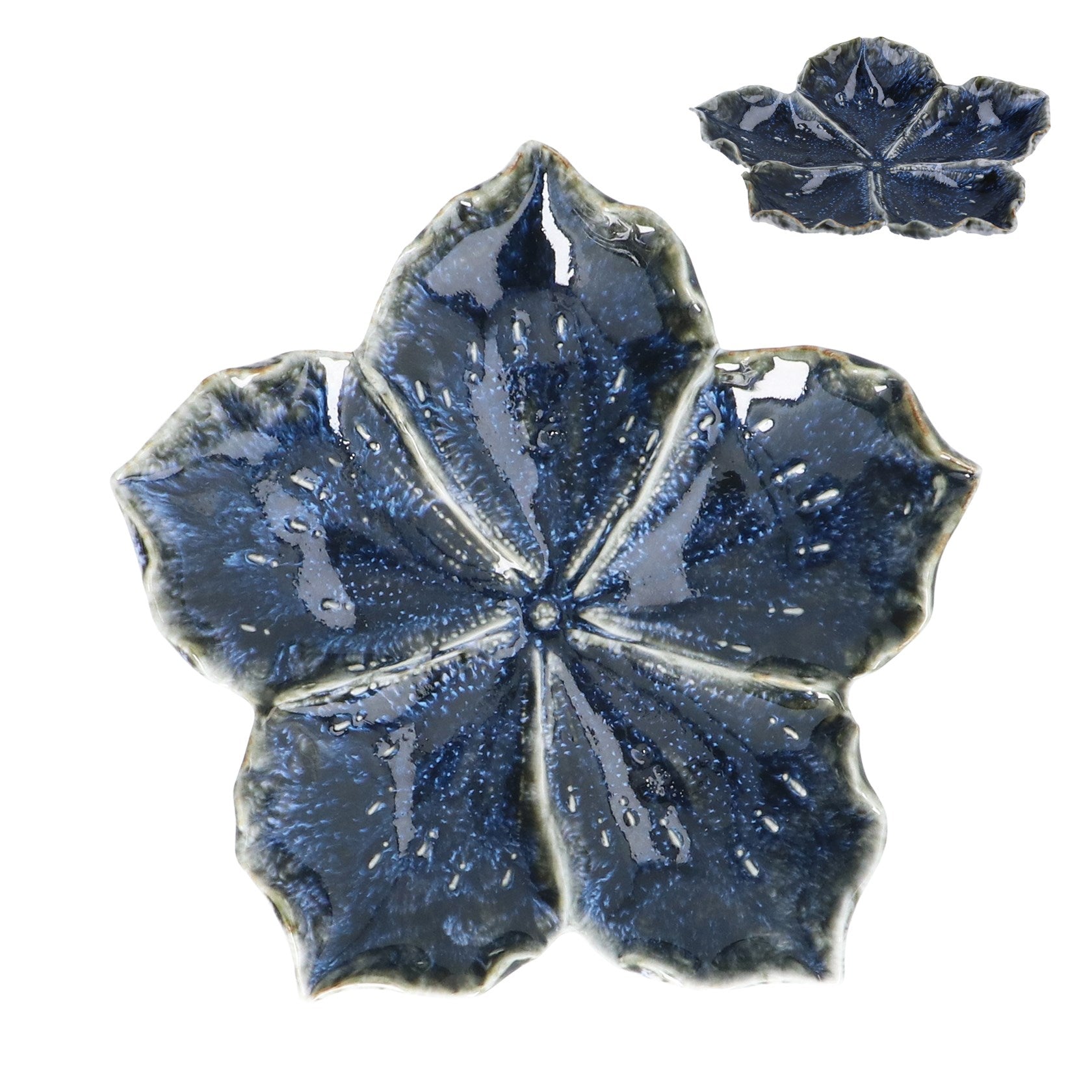 Reactive Hibiscus | Stoneware Trinket Dish