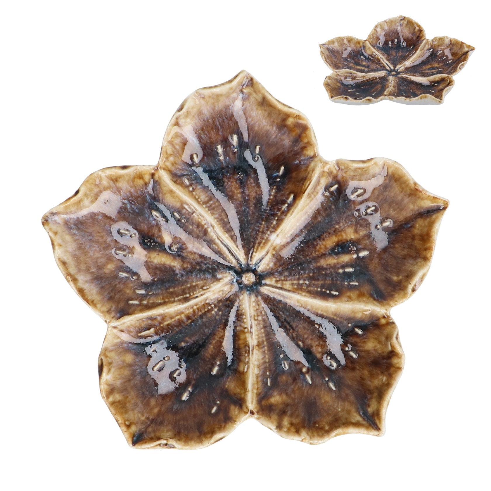 Reactive Hibiscus | Stoneware Trinket Dish