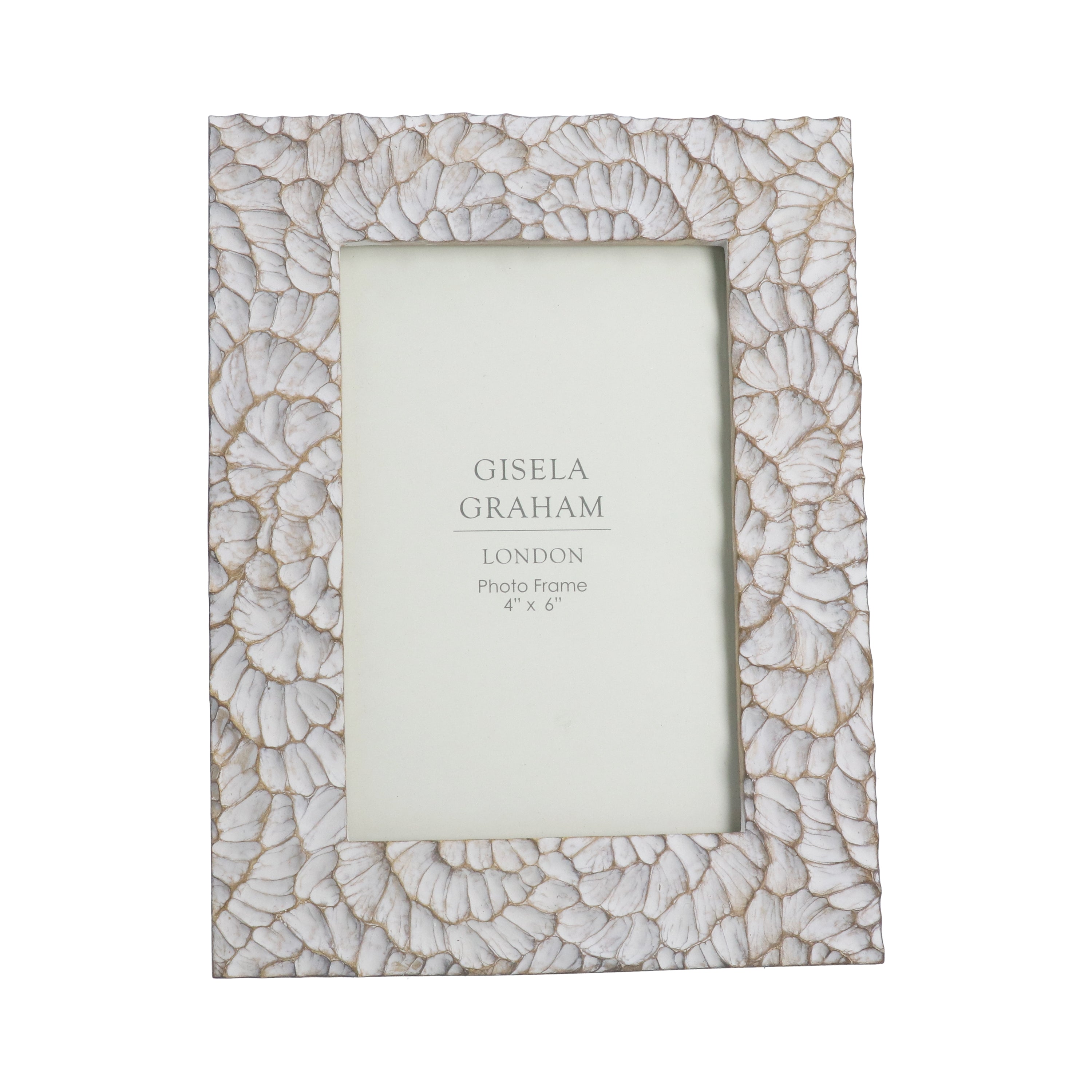Resin Picture Frame 4"x6" | Taupe Frill