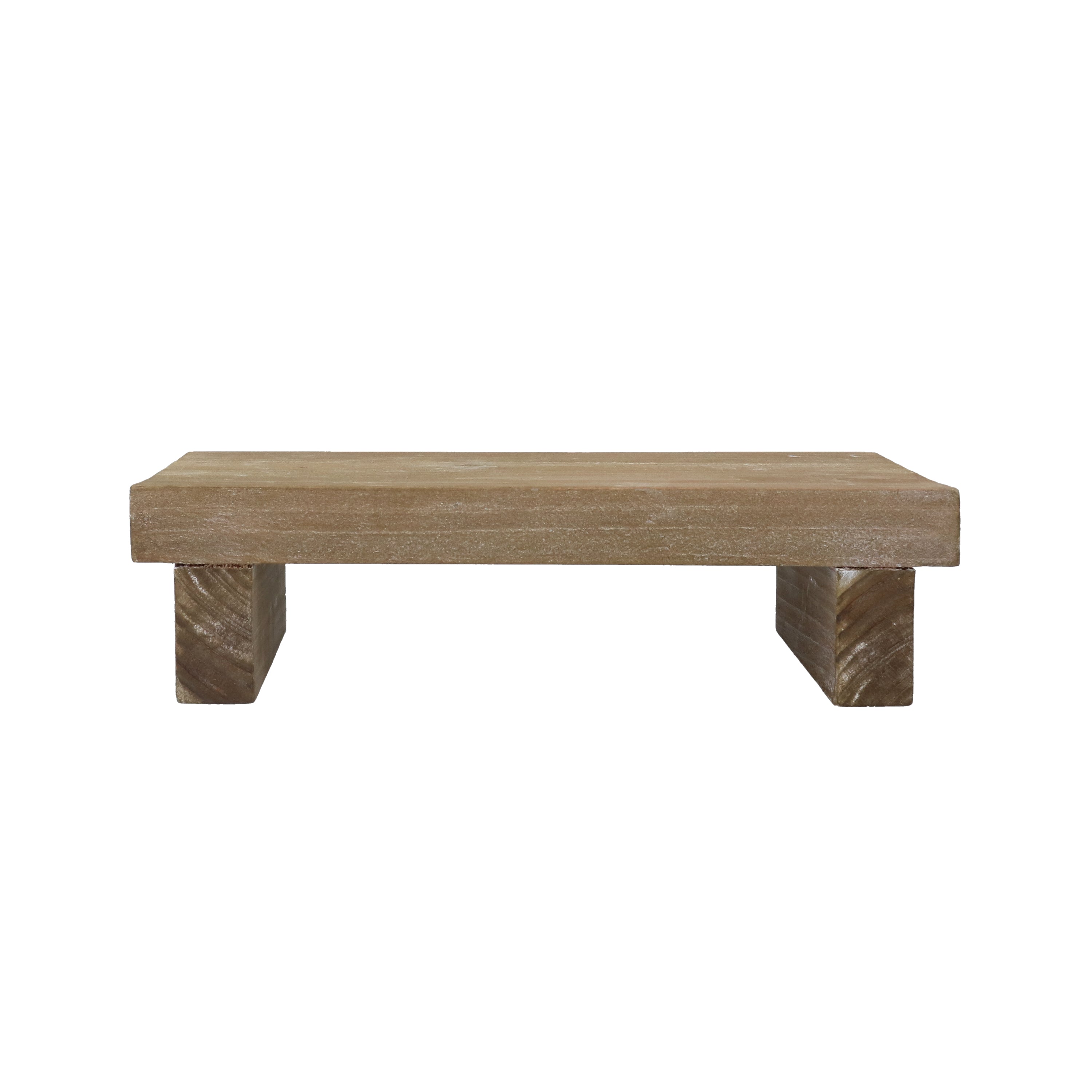 Natural Rectangle Riser | Wood Decoration