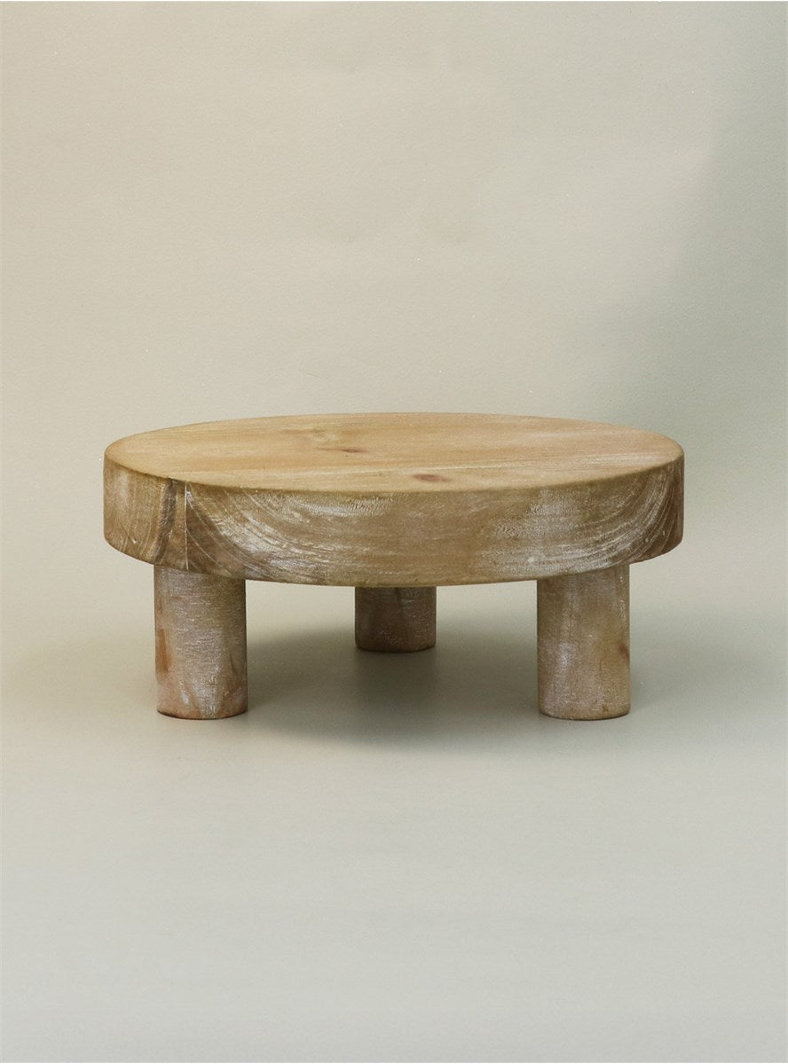 Natural Round Riser-small | Wood Decoration